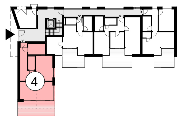 Haus 1 2-Zimmer-Wohnung