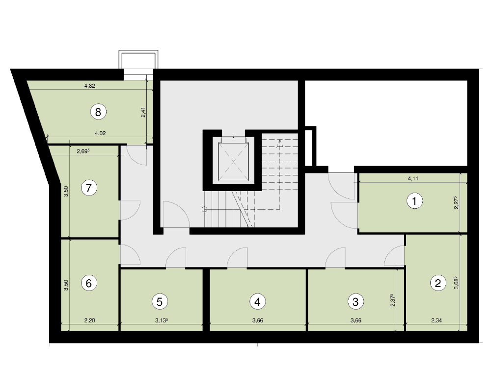 Haus 1 - Kelleraufteilung