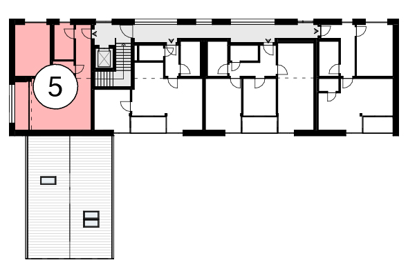 Haus 1 2-Zimmer-Wohnung