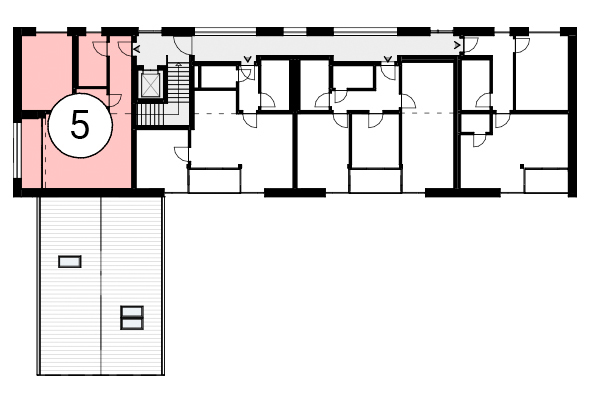 Haus 1 2-Zimmer-Wohnung